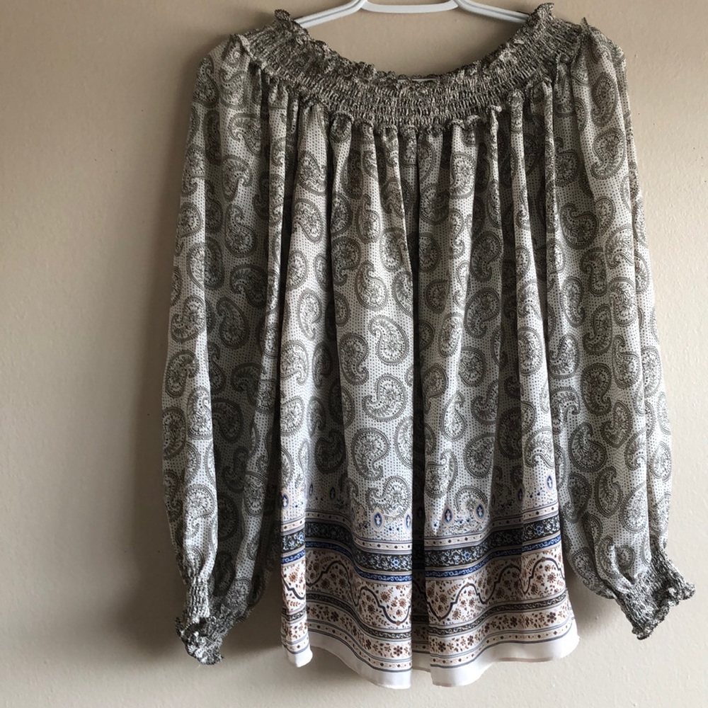Max studio floral off shoulder top